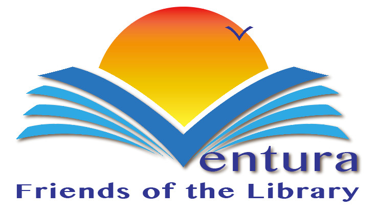  Friends of the library logo sun setting over book