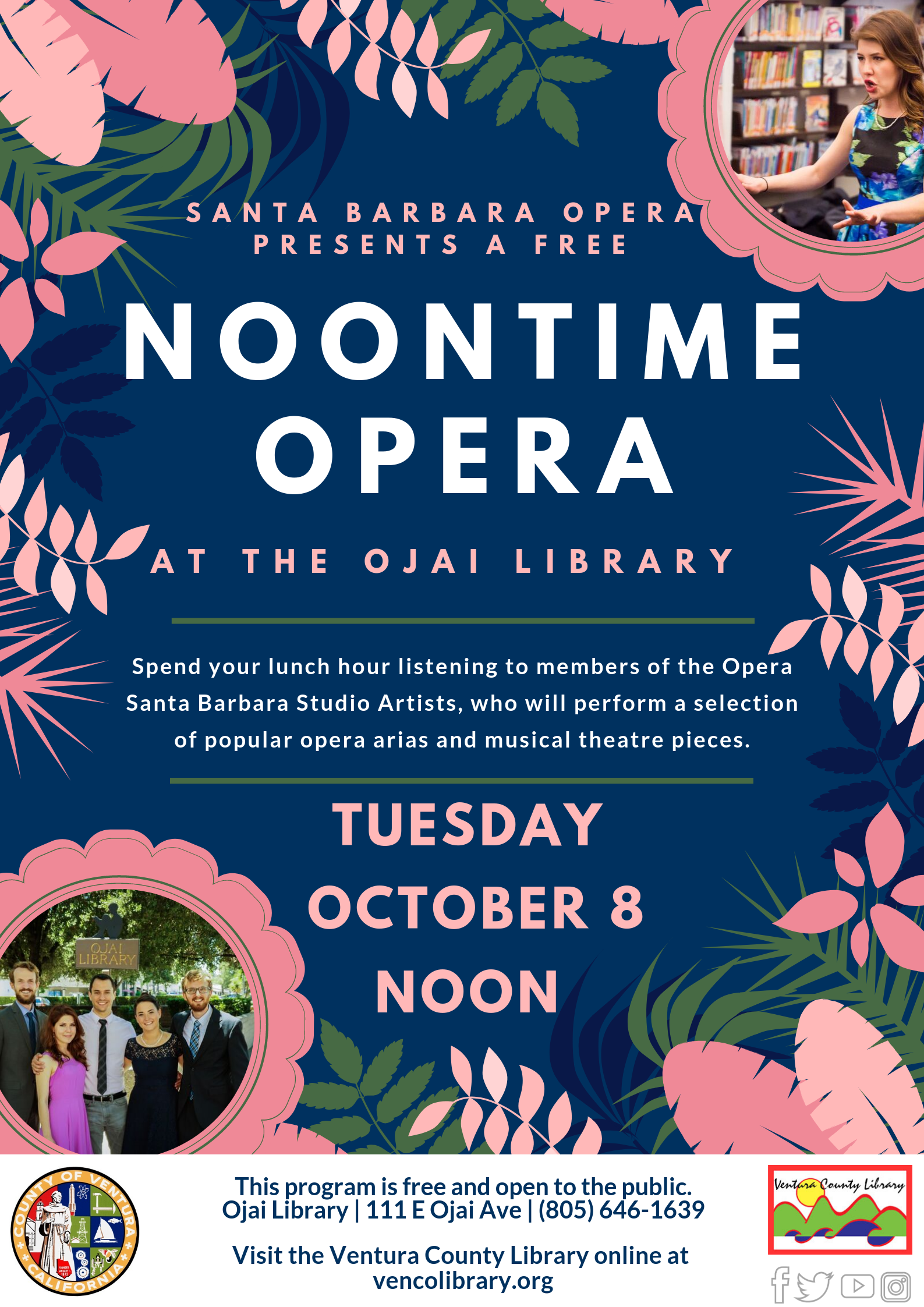 Free Noontime Opera Concert Ventura County Library