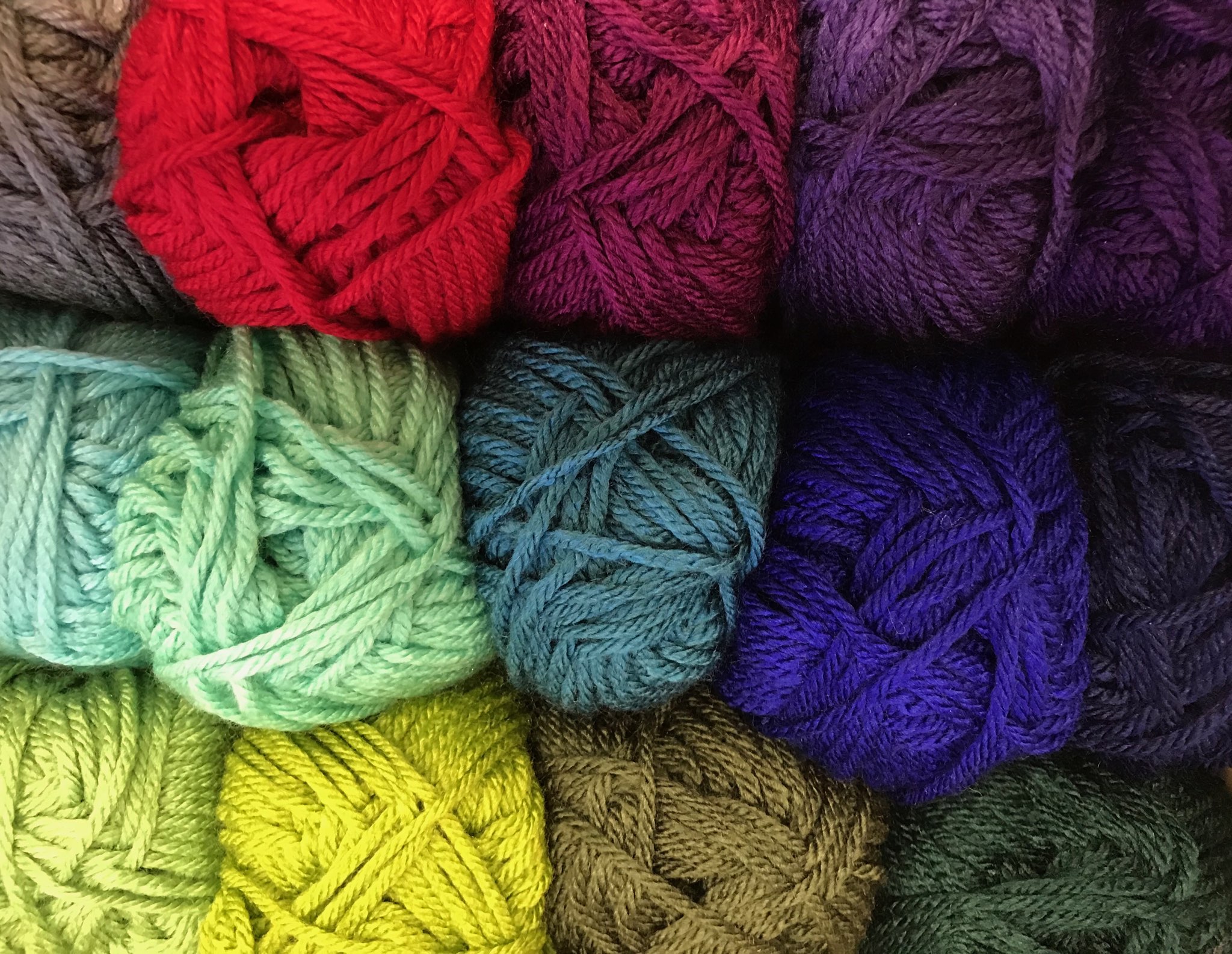 skeins of yarn piled up