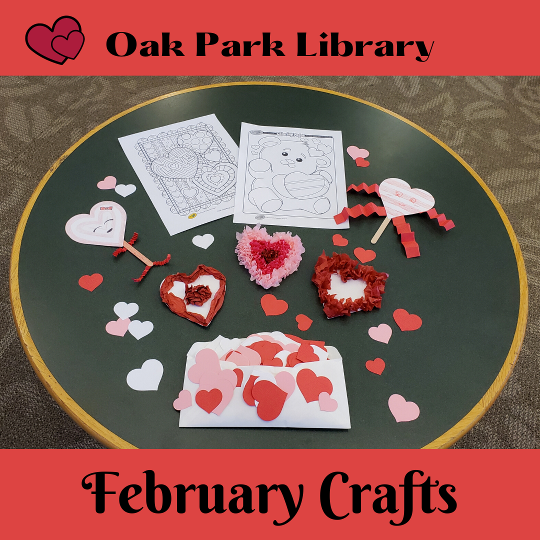 Picture of Valentine's Day crafts on a table