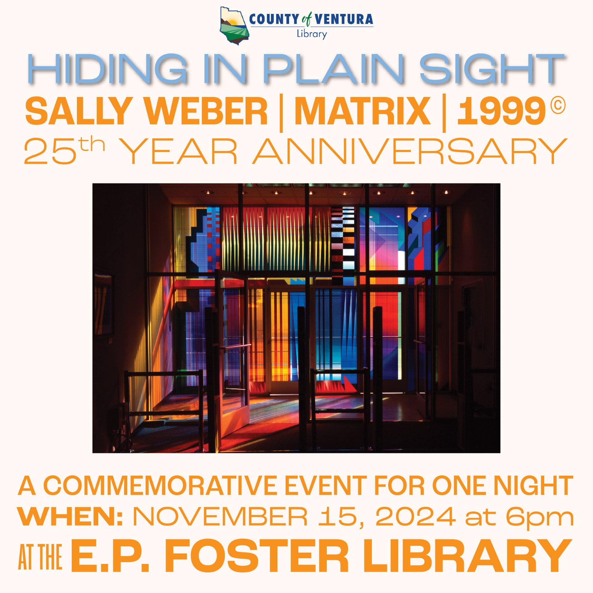 Colorful entry to the E.P. Foster Library.