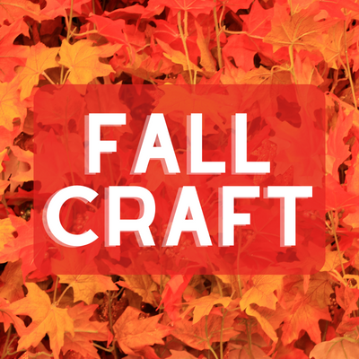 Text fall craft with leaves in the background