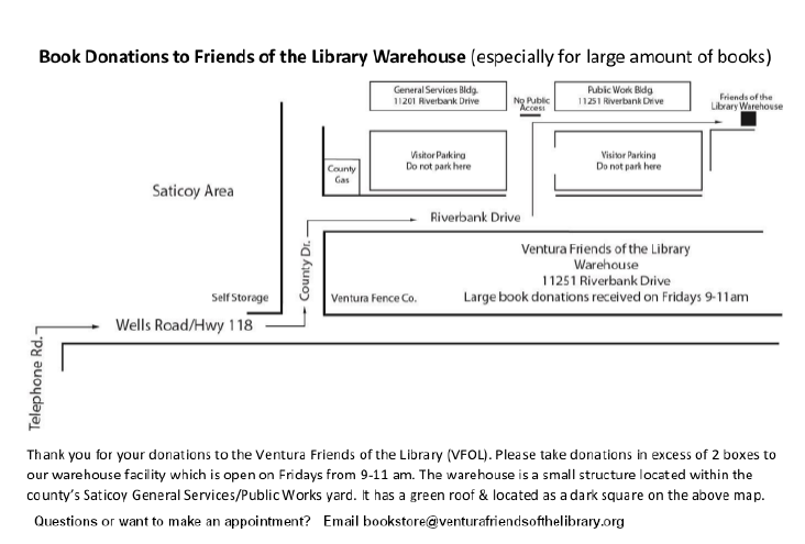 Ventura Friends of the Library Donation Map
