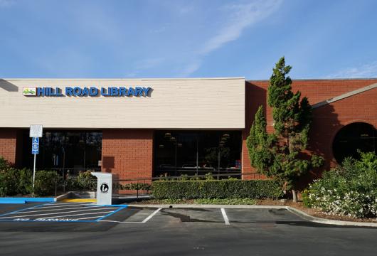 Photo of the front of Hill Road library