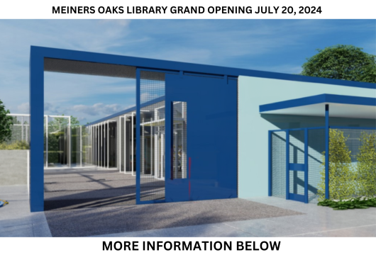 Meiners Oaks Library Grand Opening front of new building 