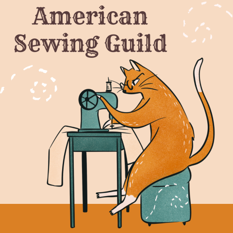 American Sewing Guild - orange cat sewing