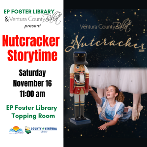 Nutcracker Storytime, ballet dancers, girl reaching for nutcracker