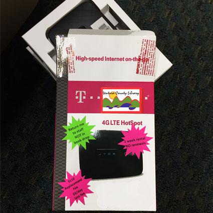 T-mobile hotspot in package with VCL logo