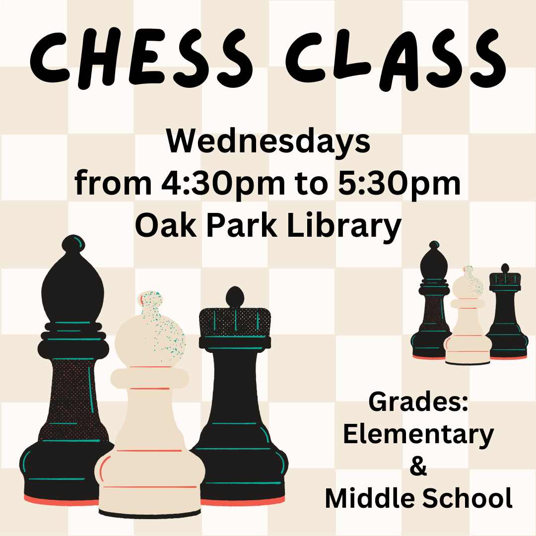 Graphic of chess pieces - date and time - Chess Class