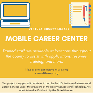 Flyer displaying information about the Mobile Career Center