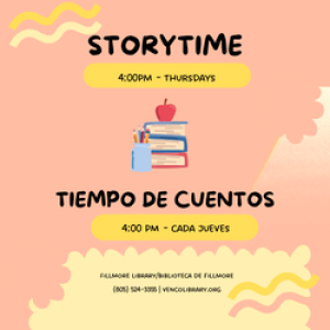 Fillmore Storytime/Tiempo de cuentos a Fillmore