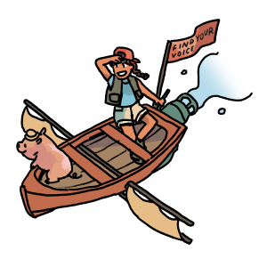 Find Your Voice Graphic of Boat